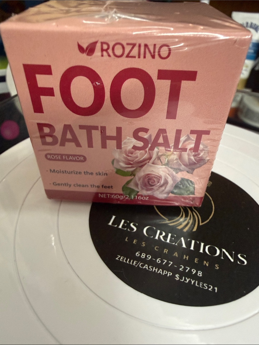 Rozino Rose Foot Bath Salt - Pink